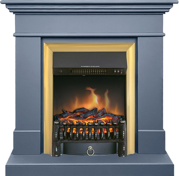 Каминокомплект California STD CRM (Разборный) - Санд антрацит с очагом Fobos FX Brass