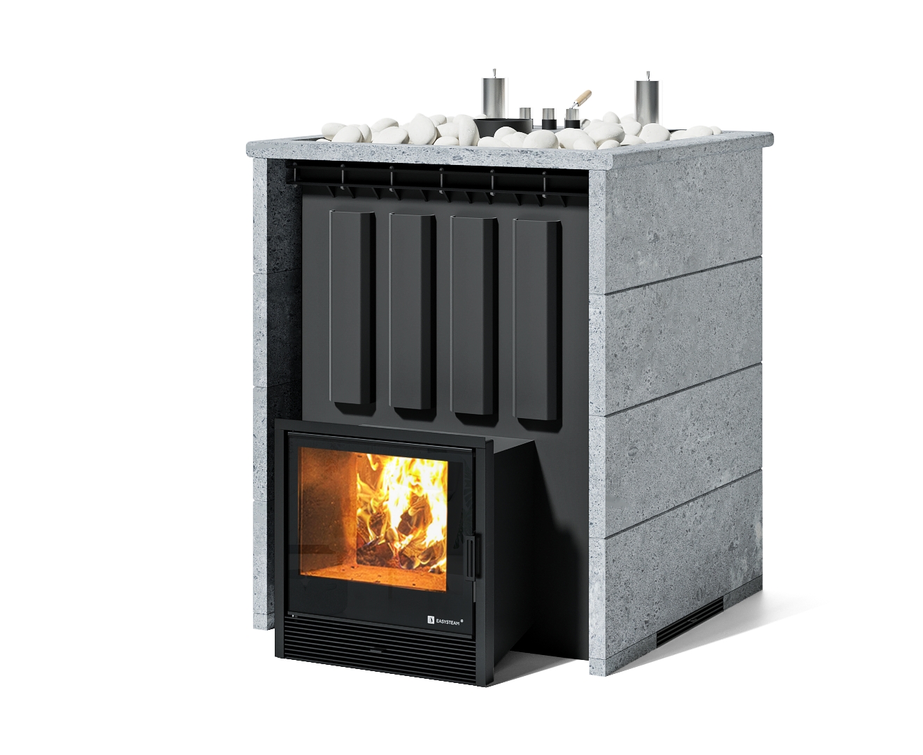 Печь Домна 60 К в трехстороннем кожухе