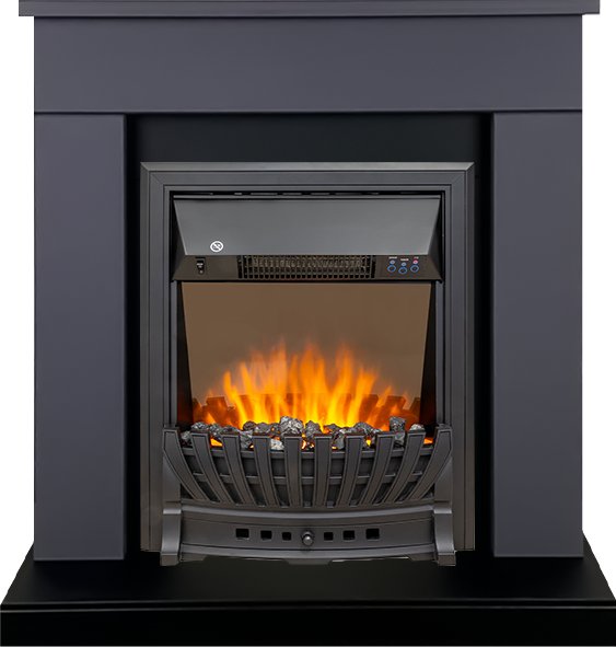 Каминокомплект Bergen (Разборный) - Серый графит (Ширина 900 мм) с очагом Aspen Black