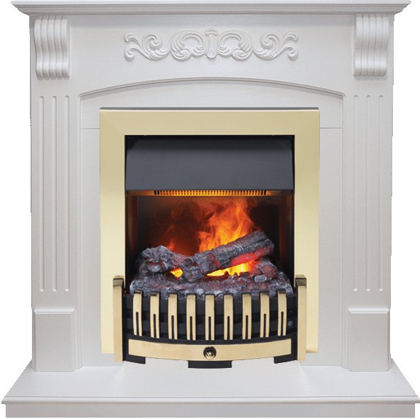 Каминокомплект Sorrento - Белый дуб с очагом Danville Brass FB2