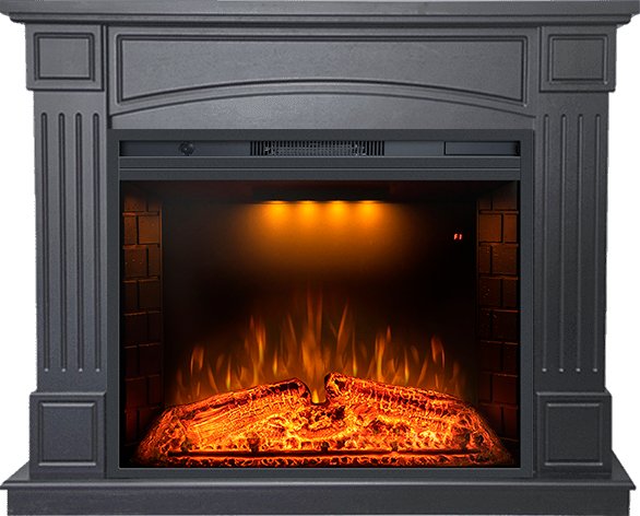 Каминокомплект Boston - Серый графит с очагом Emerald 28
