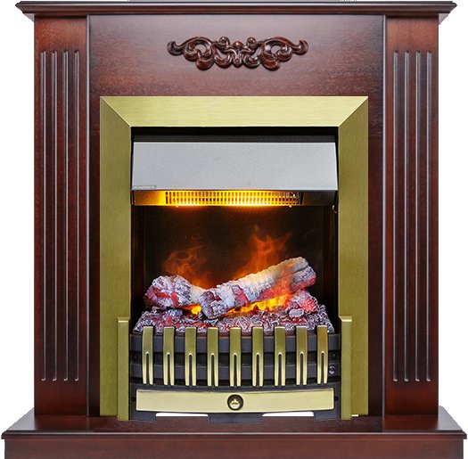 Каминокомплект Lumsden - Махагон коричневый антик с очагом Danville Antique Brass FB2 Каминокомплект Lumsden - Махагон коричневый антик с очагом Danville Antique Brass FB2