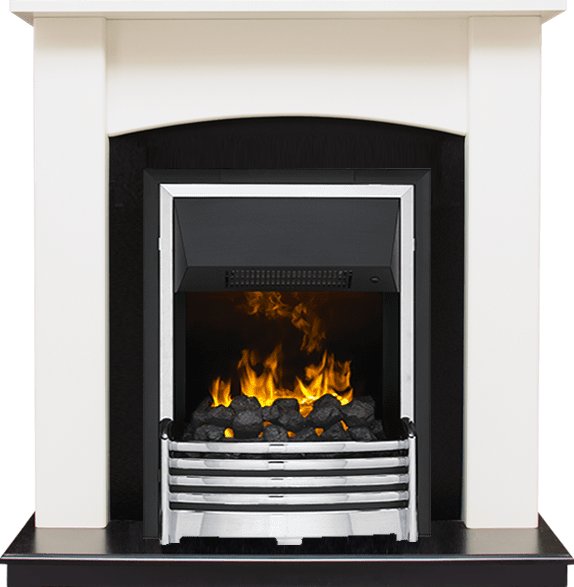 Каминокомплект Baltimore - Слоновая кость, черный с очагом Flagstaff Каминокомплект Baltimore - Слоновая кость, черный с очагом Flagstaff