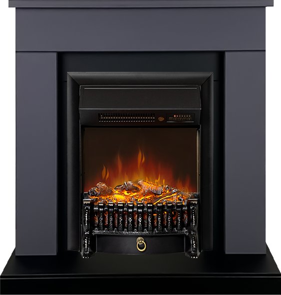 Каминокомплект Bergen (Разборный) - Серый графит (Ширина 900 мм) с очагом Fobos FX M Black RC