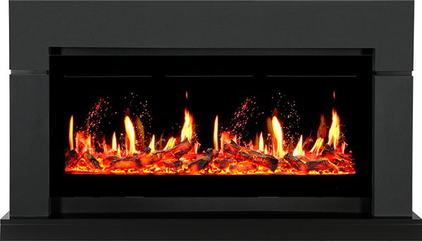 Каминокомплект Lindos - Серый графит (Ширина 1470мм) с очагом 5D V-ART 40 Каминокомплект Lindos - Серый графит (Ширина 1470мм) с очагом 5D V-ART 40