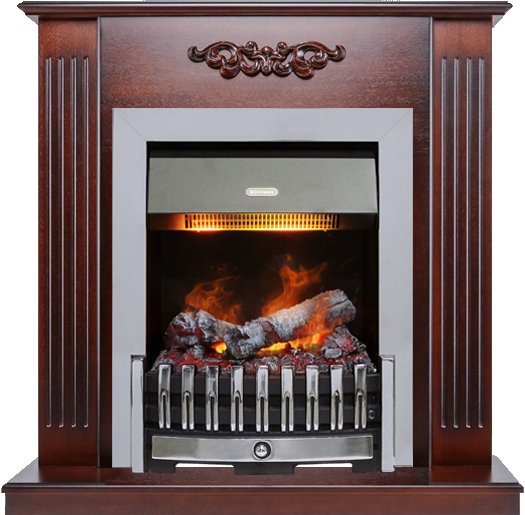 Каминокомплект Lumsden - Махагон коричневый антик с очагом Danville Chrome FB2