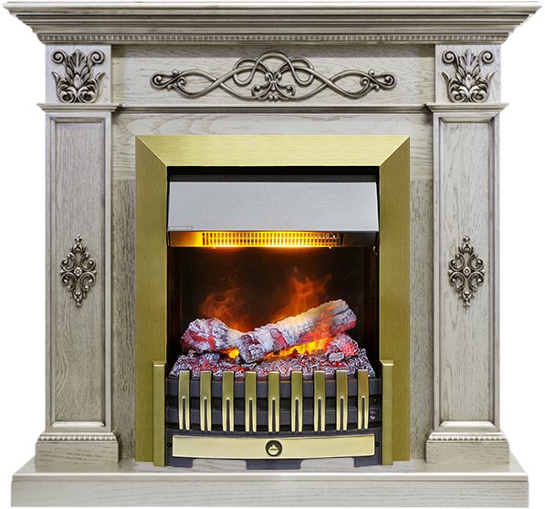 Каминокомплект Derby - Old silver с очагом Danville Antique Brass FB2