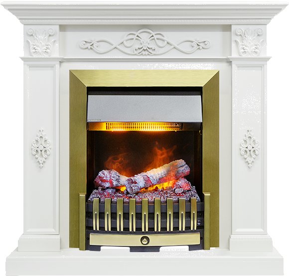 Каминокомплект Derby - Белый дуб с очагом Danville Antique Brass FB2 Каминокомплект Derby - Белый дуб с очагом Danville Antique Brass FB2