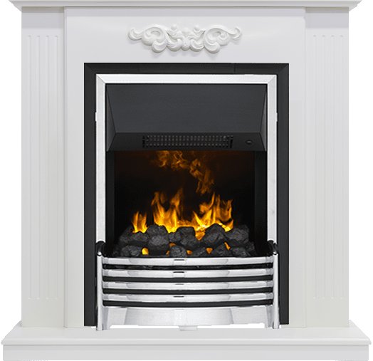 Каминокомплект Lumsden - Белый дуб с очагом Flagstaff Каминокомплект Lumsden - Белый дуб с очагом Flagstaff