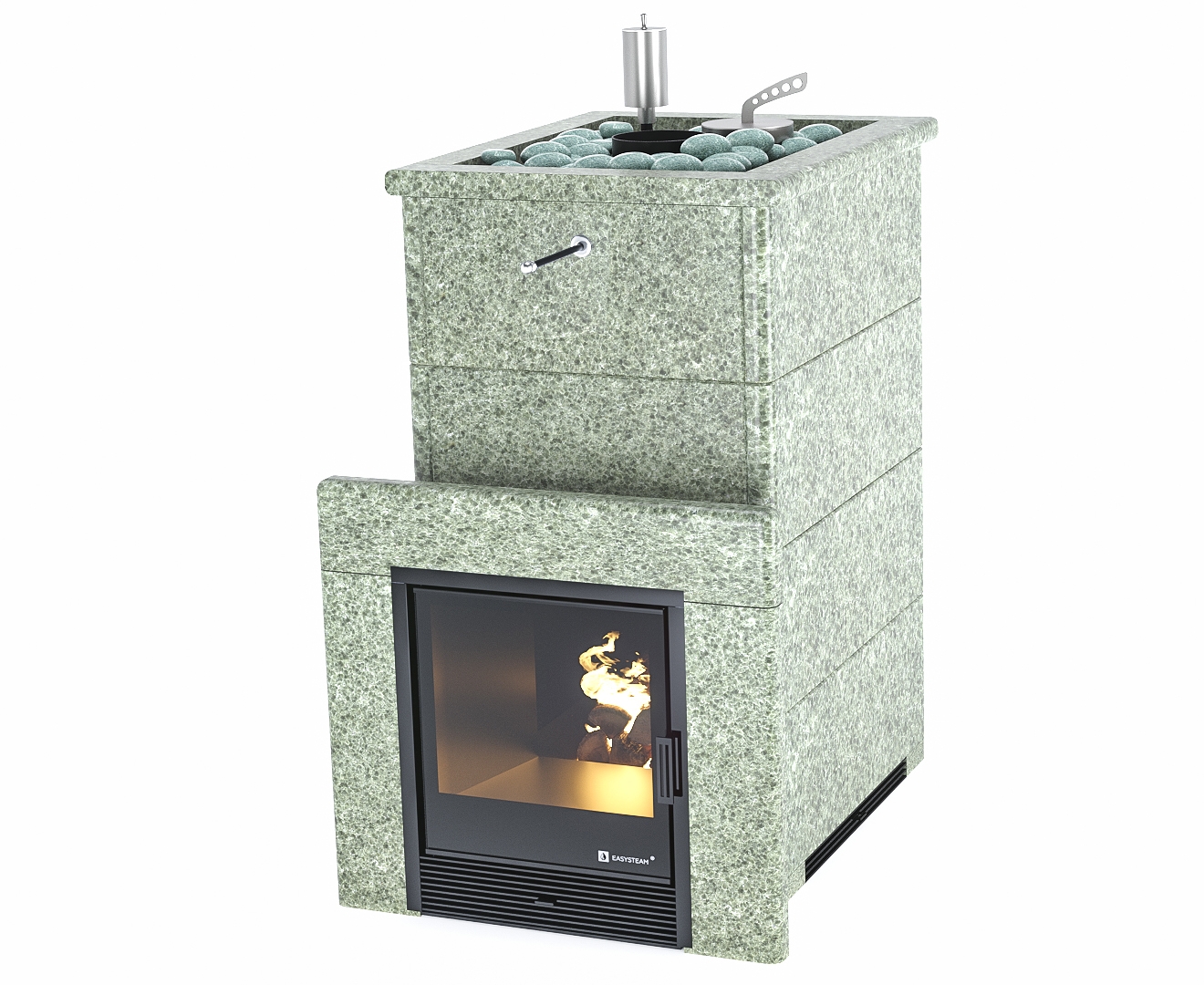 Печь Геленджик в полноценном кожухе с открытым верхом