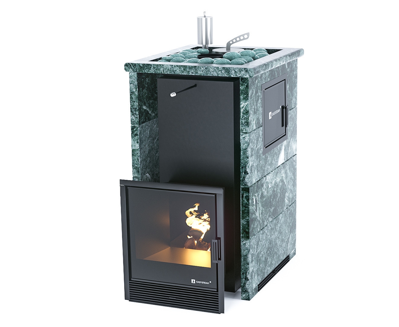 Печь Сочи М2 в трехстороннем кожухе с открытым верхом