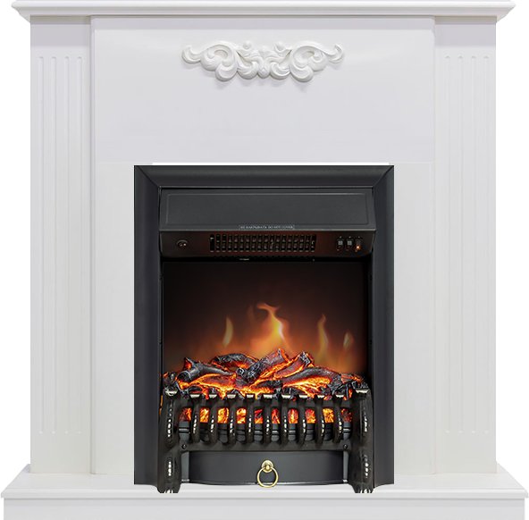 Каминокомплект Capri - Белое дерево делюкс с очагом Fobos FX Black