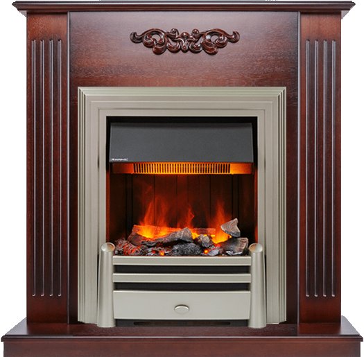 Каминокомплект Lumsden - Махагон коричневый антик с очагом Chesford